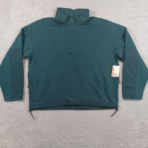 Bass Outdoor Hoodie Men XL Dark Sea 1/4 Zip Convertible 30227572-RZ7 NWT
